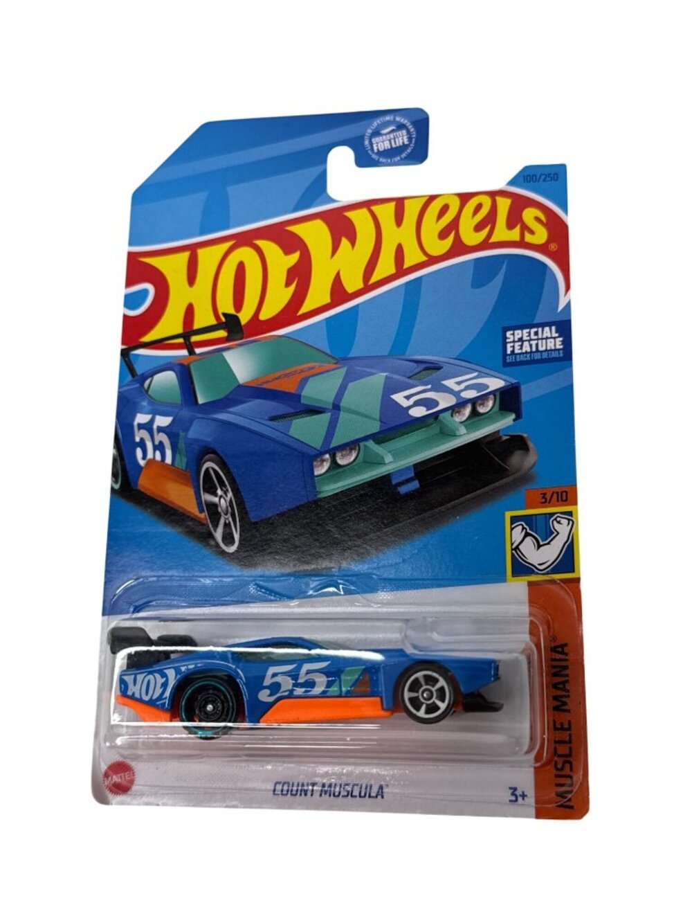 Hot Wheels Count Muscula Blue HW Muscle Mania 3/10 Diecast 1:64 NOC